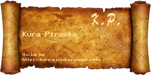 Kura Piroska névjegykártya